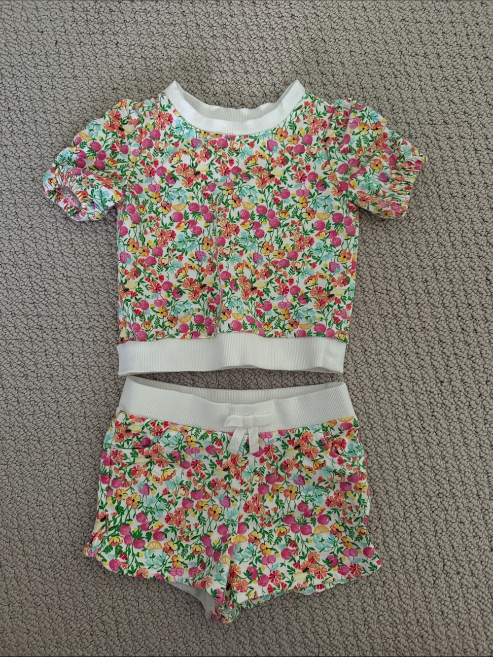 Janie and Jack toddler girl shorts set